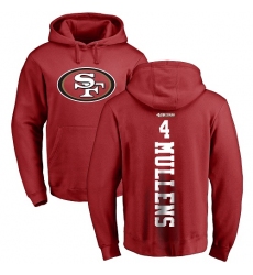 NFL Nike San Francisco 49ers #4 Nick Mullens Red Backer Pullover Hoodie