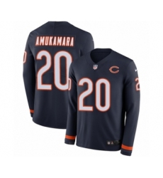 Youth Nike Chicago Bears #20 Prince Amukamara Limited Navy Blue Therma Long Sleeve NFL Jersey