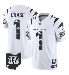 Men's Cincinnati Bengals #1 Ja'Marr Chase White F.U.S.E. Special Vapor Untouchable Limited Stitched Football Jersey