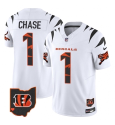 Men's Cincinnati Bengals #1 Ja'Marr Chase White Limited F.U.S.E. Special Vapor Untouchable Limited Stitched Football Jersey