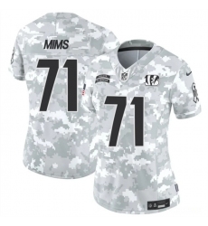 Women's Cincinnati Bengals #71 Amarius Mims 2024 F.U.S.E Arctic Camo Salute To Service Limited Stitched Football Jersey(Run Small)