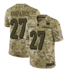 Youth Nike Cincinnati Bengals #27 Dre Kirkpatrick Limited Camo 2018 Salute to Service NFL Jersey