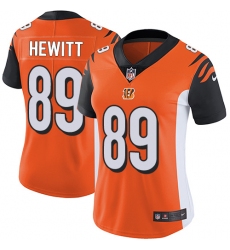 Women's Nike Cincinnati Bengals #89 Ryan Hewitt Vapor Untouchable Limited Orange Alternate NFL Jersey