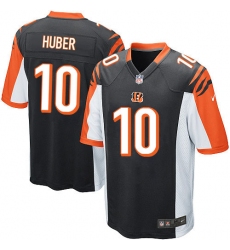 Men's Nike Cincinnati Bengals #10 Kevin Huber Game Black Team Color NFL Jersey