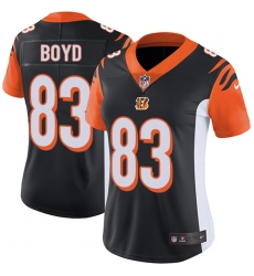 Women's Nike Cincinnati Bengals #83 Tyler Boyd Vapor Untouchable Limited Black Team Color NFL Jersey