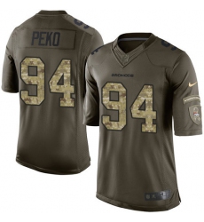 Men's Nike Denver Broncos #94 Domata Peko Elite Green Salute to Service NFL Jersey