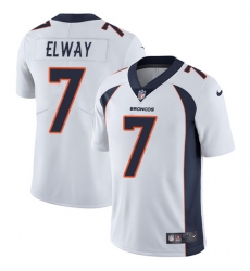 Men's Nike Denver Broncos #7 John Elway White Vapor Untouchable Limited Player NFL Jersey Men's Nike Denver Broncos #7 John Elway White Vapor Untouchable Limited Player NFL Jersey