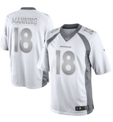 Men's Nike Denver Broncos #18 Peyton Manning Limited White Platinum NFL Jersey Men's Nike Denver Broncos #18 Peyton Manning Limited White Platinum NFL Jersey