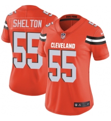 Women's Nike Cleveland Browns #55 Danny Shelton Orange Alternate Vapor Untouchable Limited Player NFL Jersey