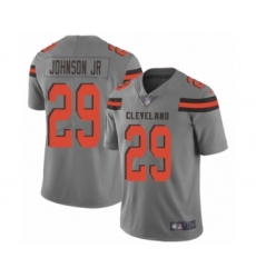 Men's Cleveland Browns #29 Duke Johnson Limited Gray Inverted Legend Football Jersey