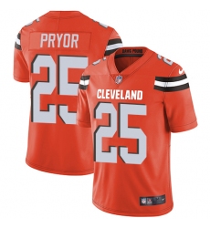 Men's Nike Cleveland Browns #25 Calvin Pryor Orange Alternate Vapor Untouchable Limited Player NFL Jersey