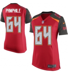 Women's Nike Tampa Bay Buccaneers #64 Kevin Pamphile Game Red Team Color NFL Jersey