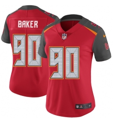 Women's Nike Tampa Bay Buccaneers #90 Chris Baker Elite Red Team Color NFL Jersey
