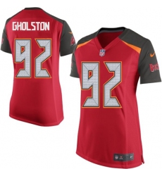 Women's Nike Tampa Bay Buccaneers #92 William Gholston Game Red Team Color NFL Jersey