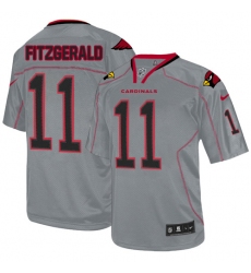 Men's Nike Arizona Cardinals #11 Larry Fitzgerald Elite Lights Out Grey NFL Jersey