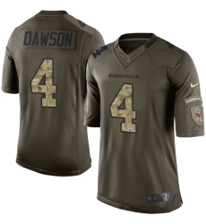 Men's Nike Arizona Cardinals #4 Phil Dawson Elite Green Salute to Service NFL Jersey