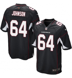 Men's Nike Arizona Cardinals #64 Dorian Johnson Game Black Alternate NFL Jersey