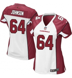 Women's Nike Arizona Cardinals #64 Dorian Johnson Game White NFL Jersey