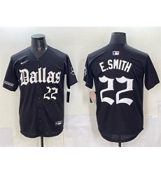 Men's Dallas Cowboys #22 Emmitt Smith Black 'Gothic Lone Star Edition' Limited Stitched Baseball Jersey
