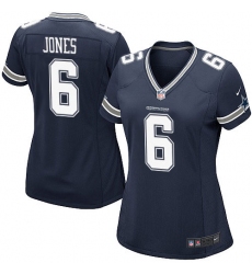 Women's Nike Dallas Cowboys #6 Chris Jones Game Navy Blue Team Color NFL Jersey