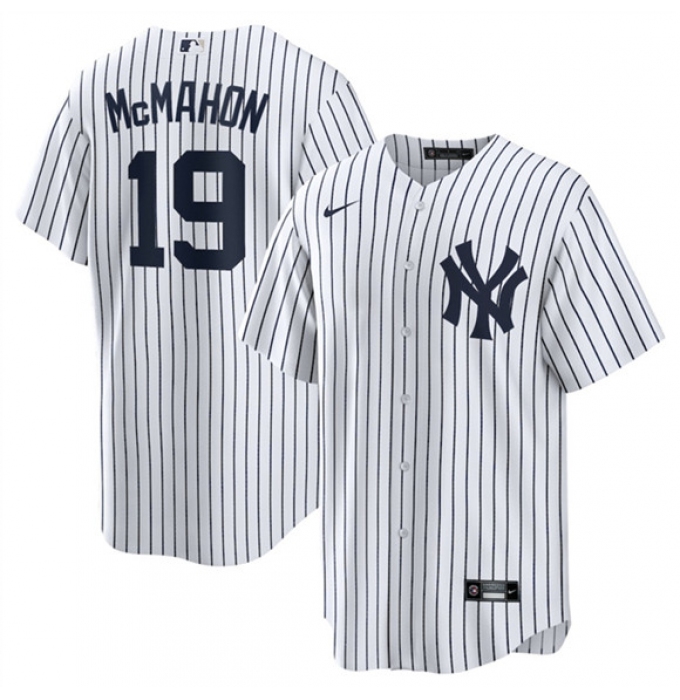 Men's New York Yankees #19 Ryan McMahon White 2025 Cool Base Stitched Baseball Jersey