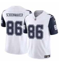 Men's Dallas Cowboys #86 Luke Schoonmaker White 2023 F.U.S.E Vapor Untouchable Limited Stitched Football Jersey