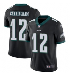 Youth Nike Philadelphia Eagles #12 Randall Cunningham Black Alternate Vapor Untouchable Limited Player NFL Jersey