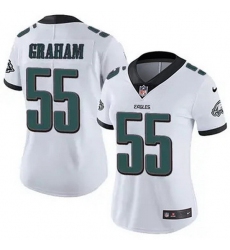 Women Philadelphia Eagles #55 Brandon Graham White F U S E Stitched NFL Jersey