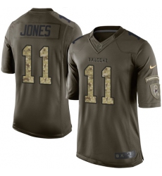 Men's Nike Atlanta Falcons #11 Julio Jones Elite Green Salute to Service NFL Jersey