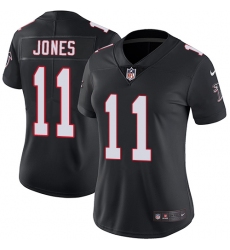 Women's Nike Atlanta Falcons #11 Julio Jones Elite Black Alternate NFL Jersey