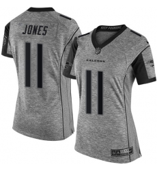 Women's Nike Atlanta Falcons #11 Julio Jones Limited Gray Gridiron NFL Jersey