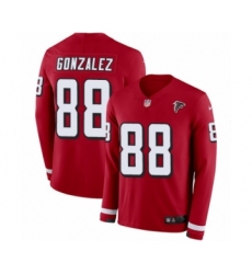 Youth Nike Atlanta Falcons #88 Tony Gonzalez Limited Red Therma Long Sleeve NFL Jersey