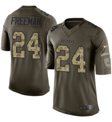 Youth Nike Atlanta Falcons #24 Devonta Freeman Elite Green Salute to Service NFL Jersey