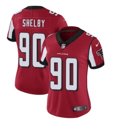 Women's Nike Atlanta Falcons #90 Derrick Shelby Elite Red Team Color NFL Jersey