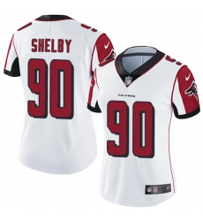 Women's Nike Atlanta Falcons #90 Derrick Shelby Elite White NFL Jersey