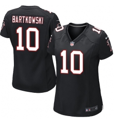 Women's Nike Atlanta Falcons #10 Steve Bartkowski Game Black Alternate NFL Jersey