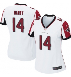 Women's Nike Atlanta Falcons #14 Justin Hardy Game White NFL Jersey