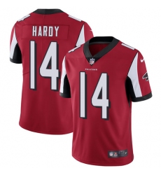 Youth Nike Atlanta Falcons #14 Justin Hardy Elite Red Team Color NFL Jersey