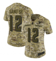 Women's Nike Atlanta Falcons #12 Mohamed Sanu Limited Camo 2018 Salute to Service NFL Jersey