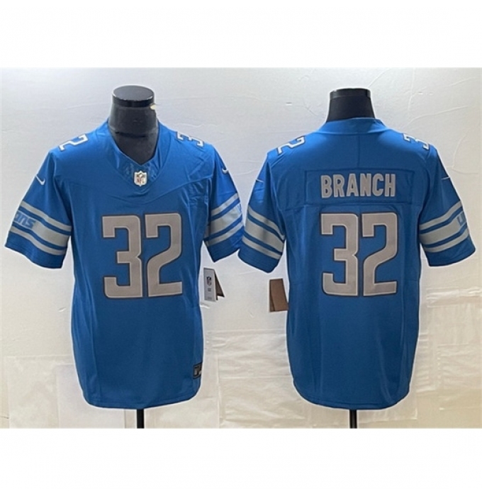 Men's Detroit Lions #32 Brian Branch Blue 2023 F U S E Vapor Untouchable Limited Stitched Jersey