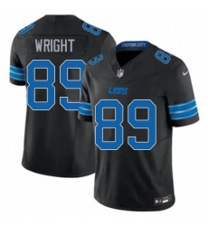 Men's Detroit Lions  #89 Brock Wright Black Vapor Stitched Nike NFL Jersey