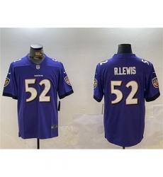 Men's Baltimore Ravens #52 Ray Lewis Purple Vapor Untouchable Limited Football Jersey