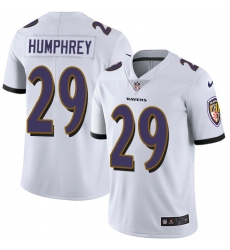 Youth Nike Baltimore Ravens #29 Marlon Humphrey White Vapor Untouchable Limited Player NFL Jersey