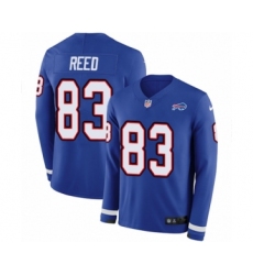 Men's Nike Buffalo Bills #83 Andre Reed Limited Royal Blue Therma Long Sleeve NFL Jersey