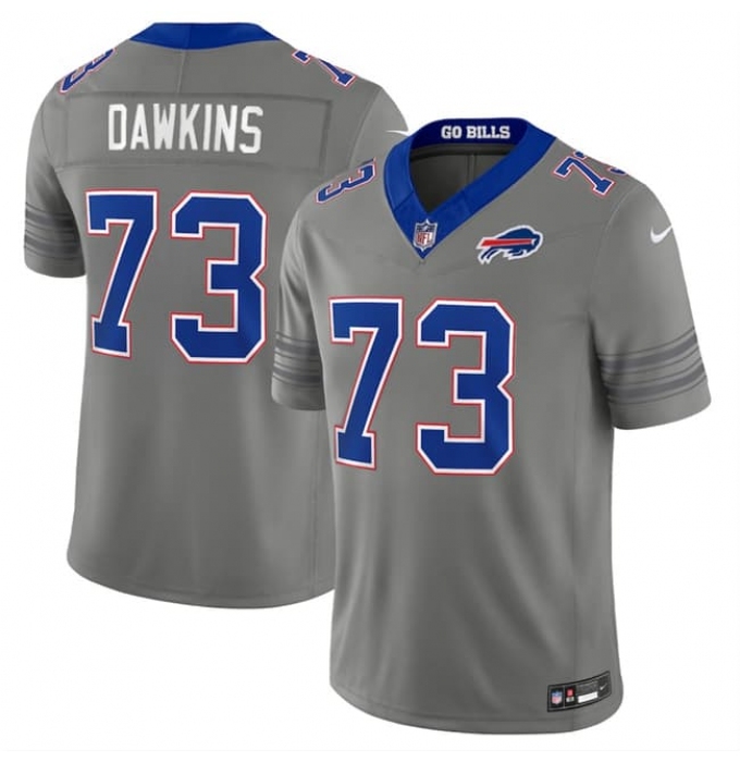 Men's Buffalo Bills #73 Dion Dawkins Gray F.U.S.E. 2026 Nickel City Vapor Football Stitched Jersey