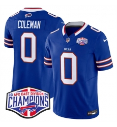 Men's Buffalo Bills #0 Keon Coleman Royal F.U.S.E. 2024 AFC East Division Champions Vapor Limited Stitched Football Jersey