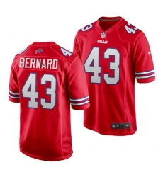 Men's Buffalo Bills #43 Terrel Bernard Red Stitched Jersey