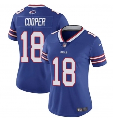 Women's Buffalo Bills #18 Amari Cooper Royal Vapor Stitched Football Jersey(Run Small)