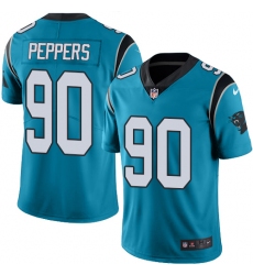 Men's Nike Carolina Panthers #90 Julius Peppers Blue Alternate Vapor Untouchable Limited Player NFL Jersey