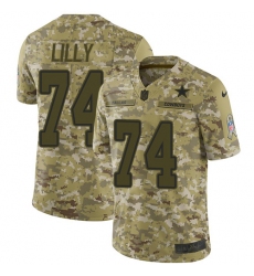Men's Nike Dallas Cowboys #74 Bob Lilly Limited Camo 2018 Salute to Service NFL Jersey